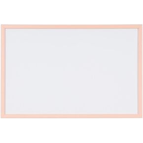 MasterVision Pastel Collection Magnetic Dry Erase Whiteboard, Salmon Colored MDF Frame, 23.62" x 17.72"