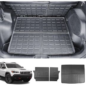 powoq Rear Backrest Mat Compatible with 2019-2023 Jeep Cherokee TPE Seat Back Protector Replacement for 2019 2020 2021 2022 2023 Jeep Cherokee Accessories (Rear Backrest Mat)