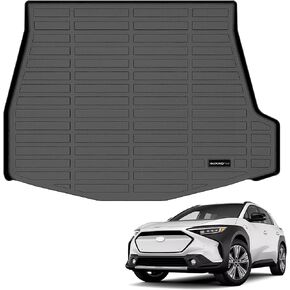 All Weather Cargo Mat Fit for Subaru Solterra 2023 TPE Rubber Cargo Liner Solterra Accessories All Season Guard Odorless Anti-Slip Cargo Tray Black