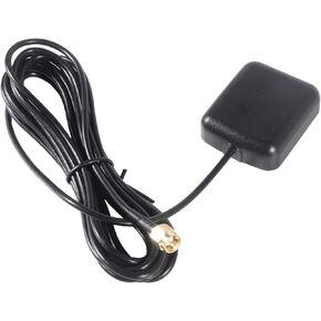 GPS Navigation Antenna with SMA Male Connector Vehicle Waterproof Active GPS Antenna for Car Stereo Head Unit GPS Navigation System Module Truck Marine Boat GPS Tracker