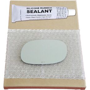 Mirror Glass Replacement + Silicone Adhesive for 1970-1981 Chevrolet Camaro Driver Side - Fits Manual Only (1970 1971 1972 1973 1974 1975 1976 1977 1978 1979 1980 1981)