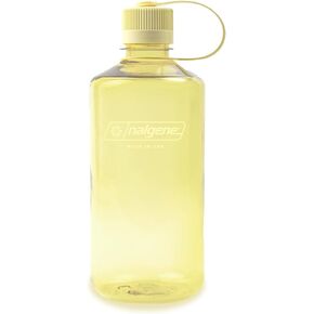 Nalgene Sustain Tritan BPA-Free Water Bottle Made with Material Derived from 50% Plastic Waste, 32 OZ, Narrow Mouth, Butter