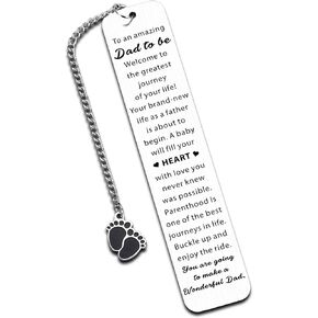 Daddy to Be Bookmark for Men, First Fathers Day Baby Shower Gender Reveal Gifts for New Dad, Dad to Be Gifts for 1st Time Dad, First Time Dad Gifts, Pregnancy Announcement Reveal to Husband Future Dad