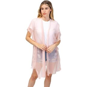 Jessica McClintock Beach Cover Up Swimsuit Sheer Kimono Cardigan
