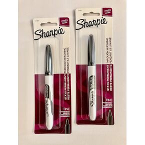 SHARPIE 31161PP Rub-A-Dub Permanent Laundry Marker, Fine Point, Black, 2/Pack