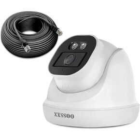 OOSSXX Extend Camera 4K/8.0 Megapixel & 130° Ultra Wide-Angle with Audio PoE Dome Outdoor Home Security Camera, Wired Outdoor Surveillance IP Cameras