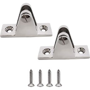 SHENGHUISS Bimini Top Deck Hinge Fitting 316 Stainless Steel Marine Bimini Top Fitting 90° Hardware W/Screws C 2 Pack
