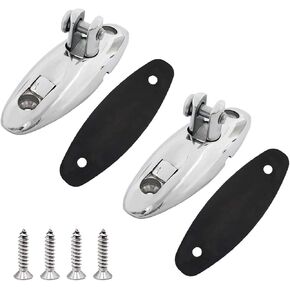 YANYU 2 قطعة Bimini علوي سريع الفك مفصل سطح السفينة 316 مركب من الفولاذ المقاوم للصدأ جانب جبل مفصل دوار مع مسامير وحشية مطاطية in Kuwait