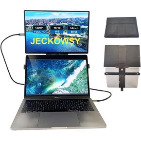 Portable Laptop Screen External Monitor -14“ Ultra-light Stacked Monitor ，with USB Type-C/ HDMI Port Plug&Play Built-in Kickstand for Laptop/PC/ Phone Support Windows/Mac/Android/ChromeOS/Switch