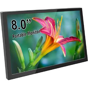 ELECROW Mini Monitor 8 Inch Portable Monitor Small LCD Display 1280x800 USB Powered Screen Compatible with Raspberry Pi Laptop PC Jetson Nano Game Consoles (Not-Touchscreen)