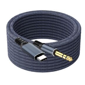 USB C to 1/4 inch Audio Cable 10ft, Type C to 1/4 inch Audio Cable Built-in Realtek ALC5686 32Bit 384KHz DAC,Type C to 1/4 Cable for Smartphone,Tablet,Laptop, Amplifier,Speaker