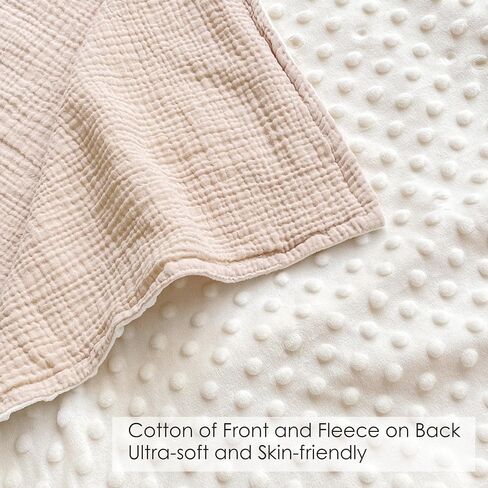 Baby Blanket for Boys and Girls, Muslin Receiving Swaddle Blanket with Dotted Backing for Newborn Infant Toddler, Soft & Breathable- 30"*40" (Green) in Saudi Arabia