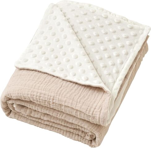 Baby Blanket for Boys and Girls, Muslin Receiving Swaddle Blanket with Dotted Backing for Newborn Infant Toddler, Soft & Breathable- 30"*40" (Green) in Saudi Arabia