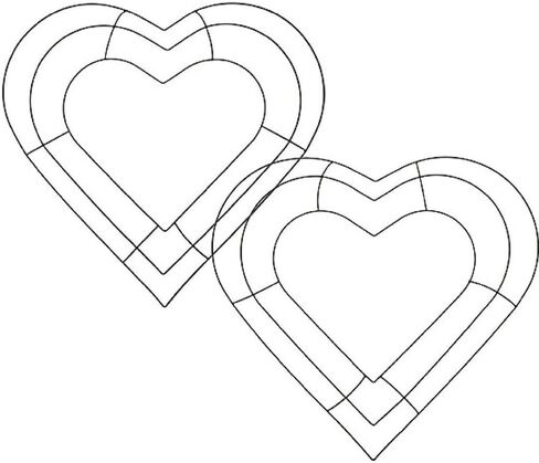12" Heart Shaped Wire Wreath Frame Set of 2 in Saudi Arabia