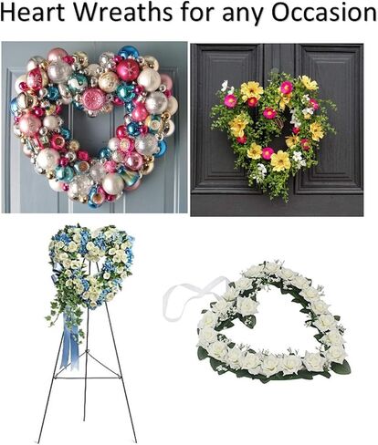 12" Heart Shaped Wire Wreath Frame Set of 2 in Saudi Arabia