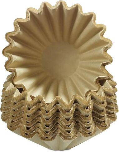 50 قطعة من فلاتر القهوة، 1-4 أكواب من فلاتر القهوة، ورق فلاتر سلة غير مبيضة باللون البني الطبيعي للمنزل، فلتر قهوة بكوب واحد للمكتب in Kuwait