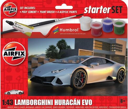 Airfix Gift Set Model Kit Car - A55011 Starter Set - Aston Martin DB5-1:43 Scale Plastic Model Car Kits, Model Cars to Build and Paint for Adults & Kids, Includes Paints - Hobbies Kits, Skill Lvl. 1 in Saudi Arabia