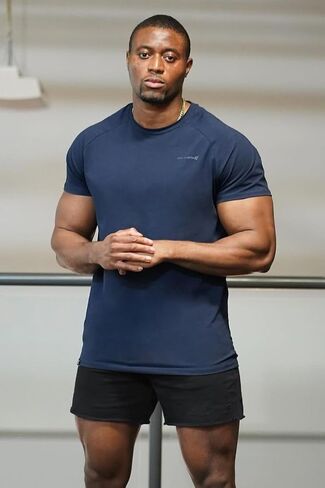 Jed North Men's Muscle Fitted Causal T-Shirt Gym Workout Bodybuilding & Everyday in Kuwait