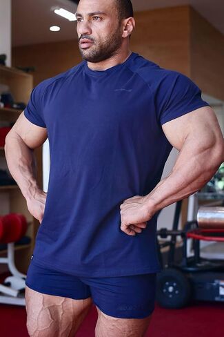 Jed North Men's Muscle Fitted Causal T-Shirt Gym Workout Bodybuilding & Everyday in Kuwait