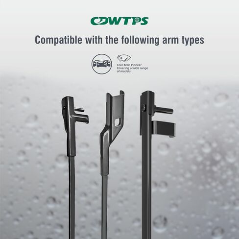 OEM Quality Windshield Wiper,24"+20" Windshield Wiper Blades,All-season Quiet and Durable Stable High Performance Water Repellent Wiper Blades for 3 Adapters (2-Pack) in Saudi Arabia