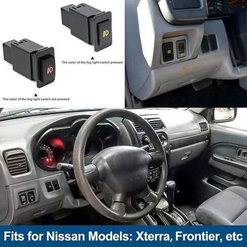 H11 H8 880 Fog Light Wiring Harness for 1998-2004 Nissan Frontier Xterra Titan Altima Maxima w/OEM Style ON/Off Switch Kit & 40A Relay Fog Lamps Socket Wire Connector for LED Fog Driving Lights in Saudi Arabia