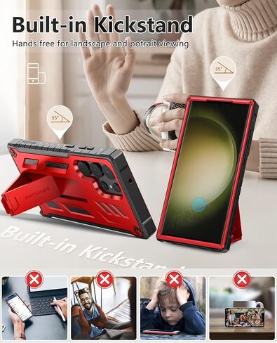 FNTCASE for Samsung Galaxy S23 Ultra Case, with Built-in Screen Protector in Saudi Arabia