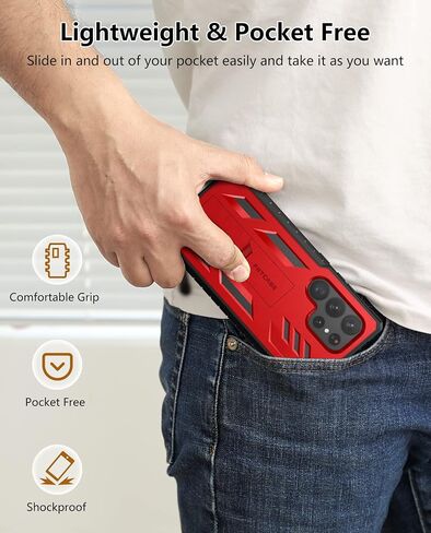 FNTCASE for Samsung Galaxy S23 Ultra Case, with Built-in Screen Protector in Saudi Arabia