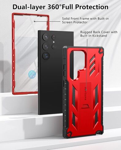 FNTCASE for Samsung Galaxy S23 Ultra Case, with Built-in Screen Protector in Saudi Arabia