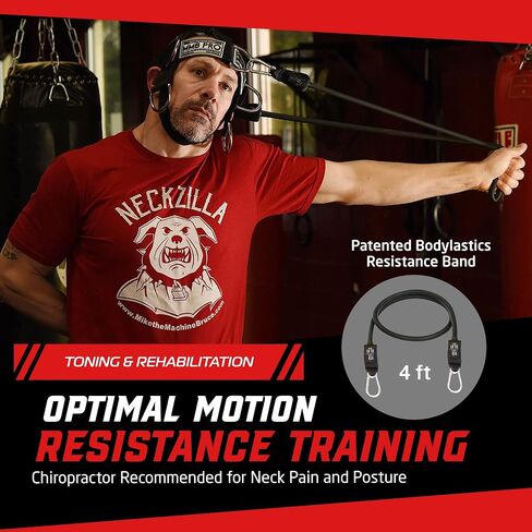 MMB Pro Series, Neck Muscle Trainer Kit, Functional Trainer & Neck Weight Lifting, Heavy-Duty Head Harness Weight Belt with Chain, Neck Builder, Resistance Band & Door Anchor, Neck in Saudi Arabia