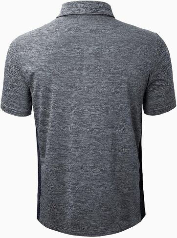 Polo Shirts for Men Dry Fit Short Sleeve Print Moisture Wicking Collared Golf Tennis T-Shirt in Saudi Arabia