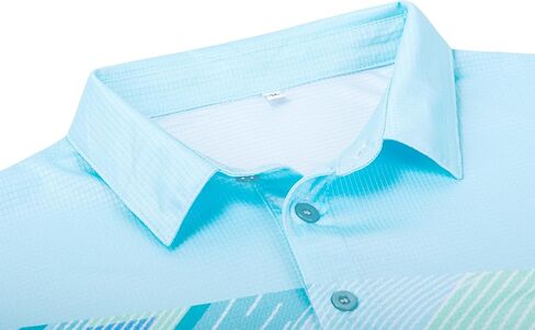 Polo Shirts for Men Dry Fit Short Sleeve Print Moisture Wicking Collared Golf Tennis T-Shirt in Saudi Arabia