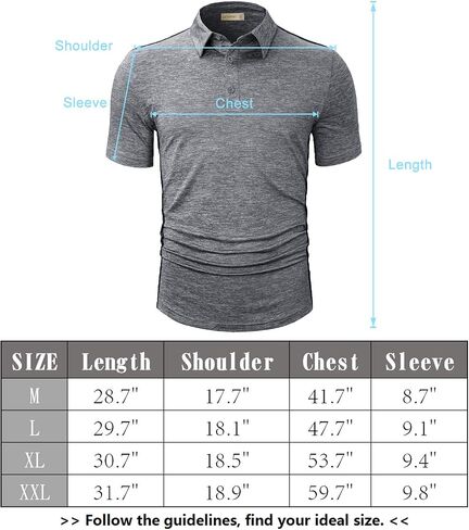 Polo Shirts for Men Dry Fit Short Sleeve Print Moisture Wicking Collared Golf Tennis T-Shirt in Saudi Arabia