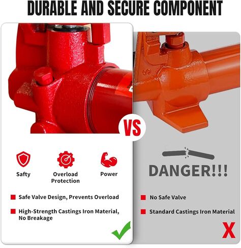 BIG RED T30306 Torin Hydraulic Long Ram Jack with Single Piston Pump and Clevis Base (Fits: Garage/Shop Cranes, Engine Hoists, and More): 3 Ton (6,000 lb) Capacity, Red in Saudi Arabia