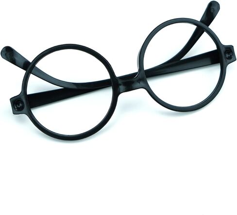 12 Pack Wizard Glasses Black Round Frame Eyeglasses with NO Lenses for Wizard Party Favors Halloween Cosplay Party Supplies Wizard Themed Birthday Party Costume Toys St Patrick's Day. in Saudi Arabia