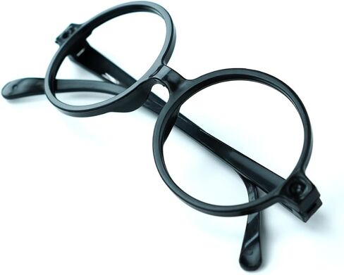 12 Pack Wizard Glasses Black Round Frame Eyeglasses with NO Lenses for Wizard Party Favors Halloween Cosplay Party Supplies Wizard Themed Birthday Party Costume Toys St Patrick's Day. in Saudi Arabia