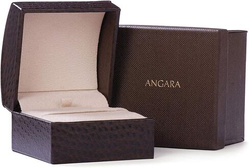 قلادة أنجارا على شكل قلب جمشت على شكل حرف V مع ألماس من الفضة الإسترليني (5 مم) in Kuwait