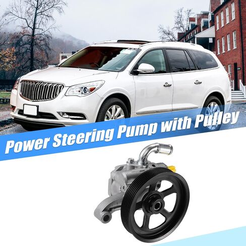 X AUTOHAUX 1 Pcs Power Steering Pump with Pulley 20954812 for Chevy Traverse 2009-2017 for GMC Acadia 2007-2016 in Saudi Arabia