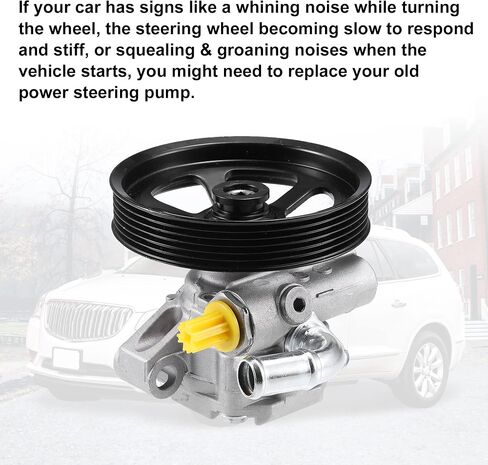 X AUTOHAUX 1 Pcs Power Steering Pump with Pulley 20954812 for Chevy Traverse 2009-2017 for GMC Acadia 2007-2016 in Saudi Arabia