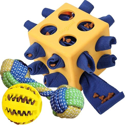 Dog Puzzles, Interactive Snuffle Toys for Dogs, Slow Eating and Keep Busy, Encourage Natural Foraging Skills, Relieve Boredom, 3 Pack Dog Chew Toys for Aggressive Chewers in Saudi Arabia