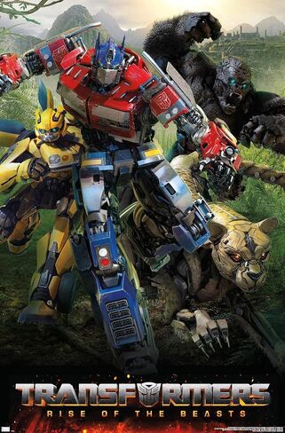 Trends International Transformers: Rise of the Beasts - Big 4 Wall Poster, 14.72" x 22.37", Barnwood Framed Version in Saudi Arabia