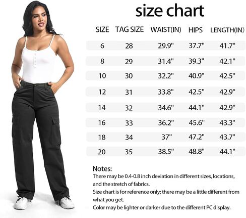 Soulsfeng Women's Baggy Cargo Pants Relaxed Fit Casual Cotton Hiking Pants with 6 Pockets in Saudi Arabia