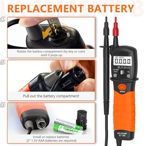 مقياس متعدد رقمي من نوع القلم، جهاز اختبار الجهد العالي AC DC 600V، قياس مقاومة النطاق التلقائي واختبار الاستمرارية مع الاحتفاظ بالبيانات، عرض الإضاءة الخلفية وإنذار الاستمرارية للمنزل والصناعة in Kuwait