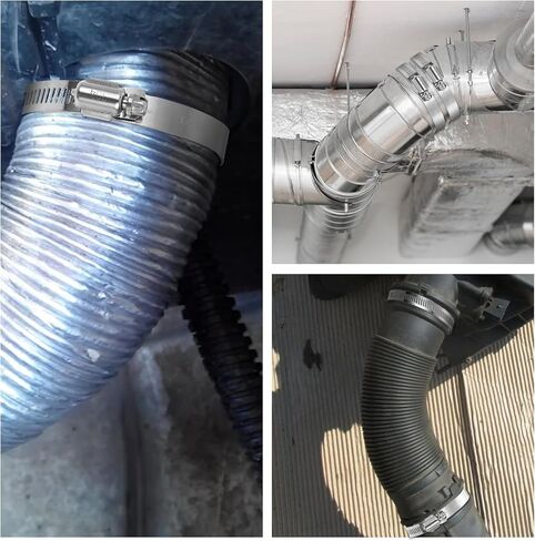 4 Pcs 4 Inch Stainless Steel Hose Clamps Adjustable Worm Gear Drive Hose Clamps for Fuel Line Hose Pipe Clamp for Dryer Vent Hose in Saudi Arabia