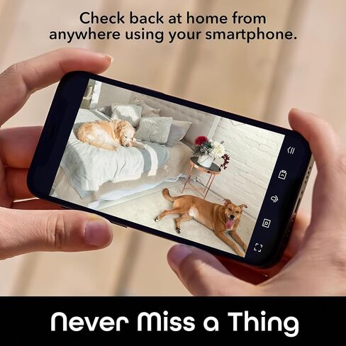 كاميرا Geeni الذكية للحيوانات الأليفة في الأماكن المغلقة، كاميرا PTZ ذات تدوير تلقائي - 2K Quad HD، تنبيهات كشف الحركة، رؤية ليلية، مراقبة منزلية فيديو ذكية للأمان الصوتي في اتجاهين، متوافقة مع Alexa، Google Home in Kuwait