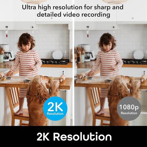 كاميرا Geeni الذكية للحيوانات الأليفة في الأماكن المغلقة، كاميرا PTZ ذات تدوير تلقائي - 2K Quad HD، تنبيهات كشف الحركة، رؤية ليلية، مراقبة منزلية فيديو ذكية للأمان الصوتي في اتجاهين، متوافقة مع Alexa، Google Home in Kuwait