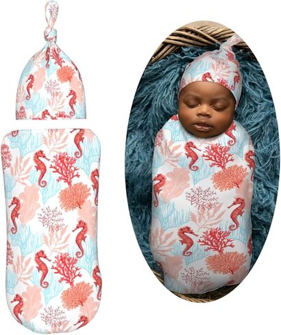 ازتيك نمط الوليد قماط البطانيات قبعة مجموعات لينة الطفل تلقي قماط بطانية كيس للطفل دش الرضع صبي فتاة هدية in Kuwait