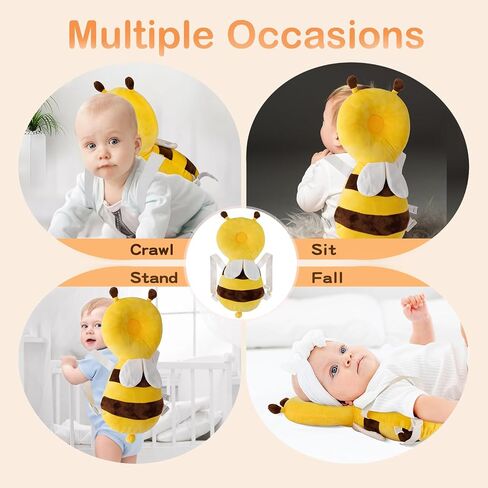 Baby Walker Head Protector Backpack: Adjustable & Fall Back Head Protection Baby Head Protector Backpack for Baby Walking in Saudi Arabia