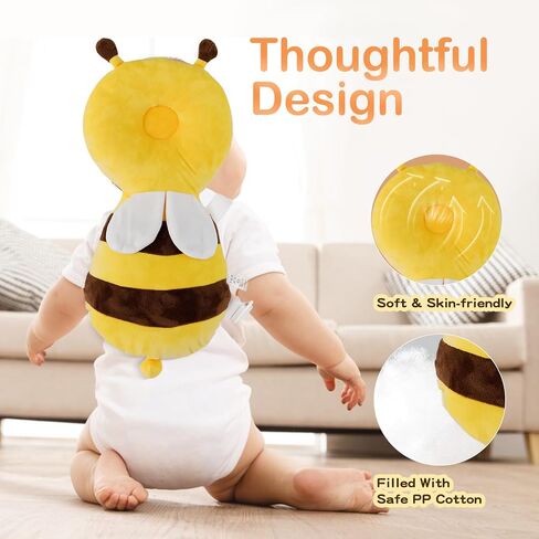 Baby Walker Head Protector Backpack: Adjustable & Fall Back Head Protection Baby Head Protector Backpack for Baby Walking in Saudi Arabia