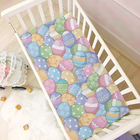 Halloween Bats Crib Sheets Soft Breathable Fitted Baby Crib Sheets Mattress Cover for Girl Boys, 52" x 28" x 9" in Saudi Arabia
