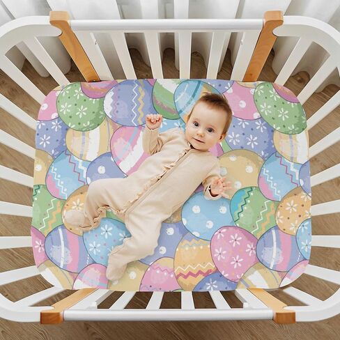 Halloween Bats Crib Sheets Soft Breathable Fitted Baby Crib Sheets Mattress Cover for Girl Boys, 52" x 28" x 9" in Saudi Arabia
